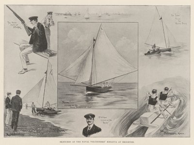 Bocetos en la regata de voluntarios navales en Brighton de Ralph Cleaver